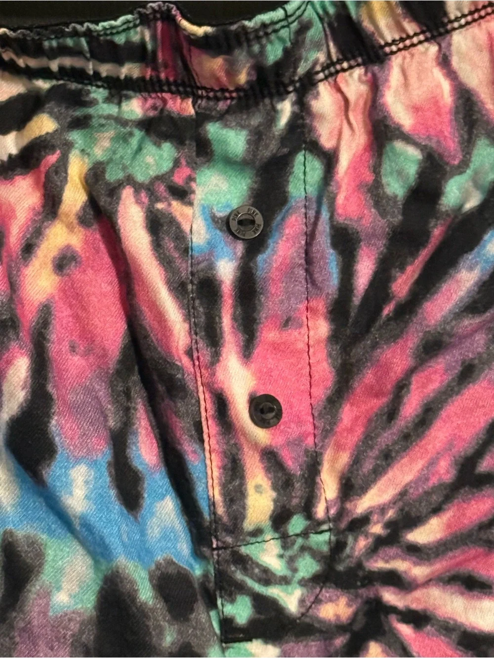 Tie-Dye Off-Shoulder Crop Top - Multicolor